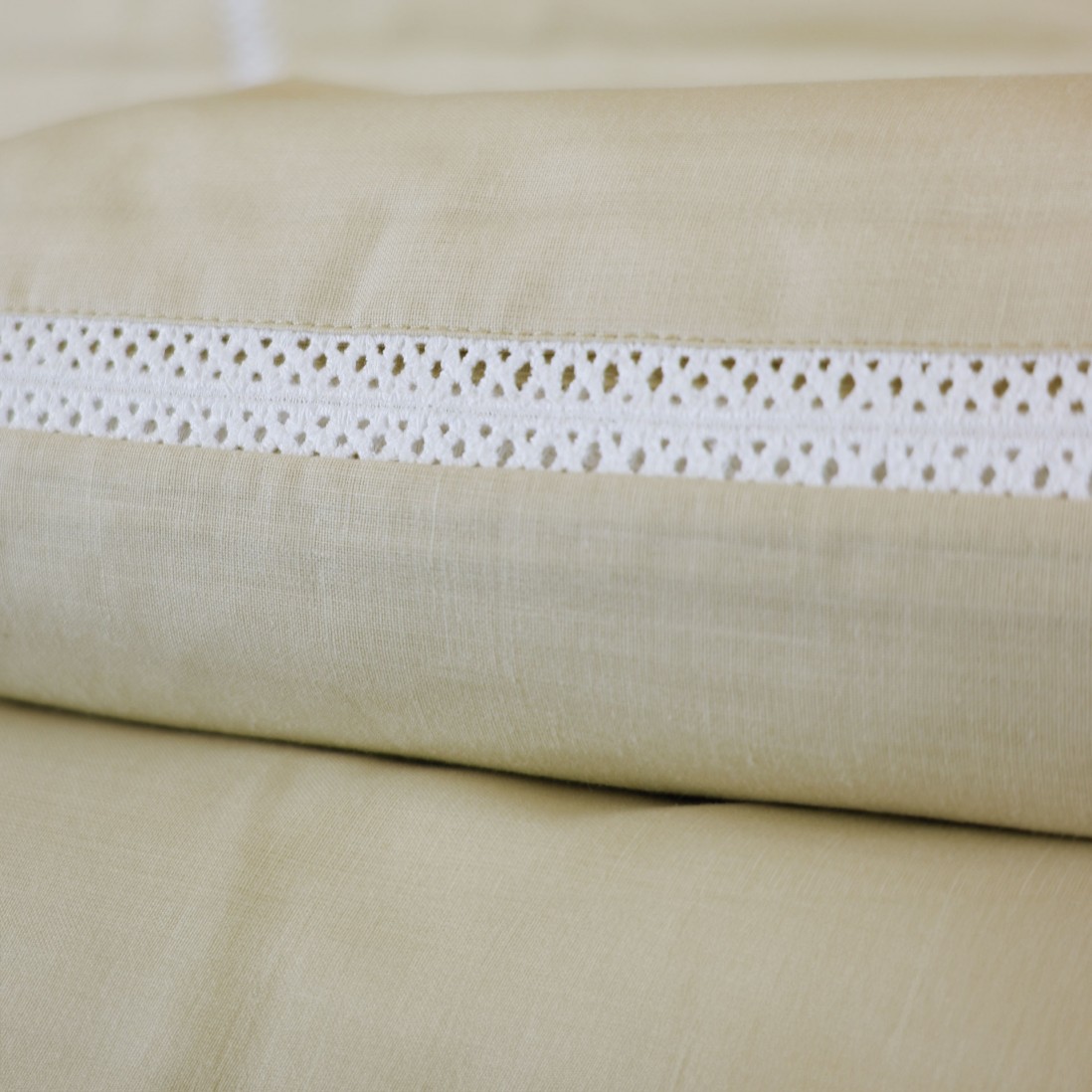Jogo de Lenis Cama de Casal Sublime 100% Algodo 4 Peas Bege