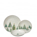 Plato Navideo Decorativo de Cermica 673S Blanco