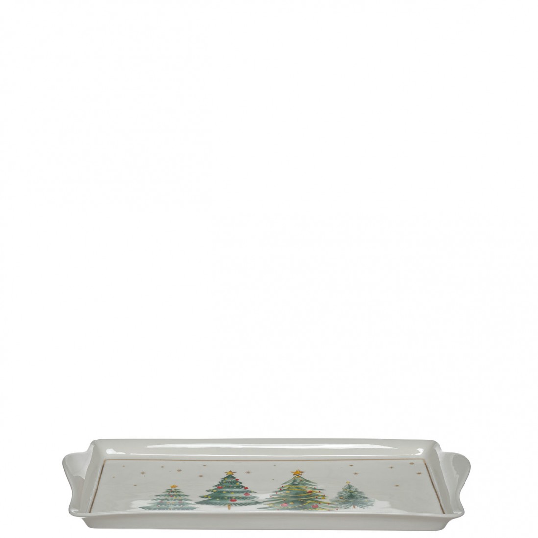 Plato Navidea Decorativa de Cermica 675 Blanca