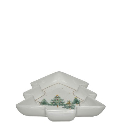 Prato Decorativo Árvore de Natal 676 Branco Prato Decorativo Árvore de Natal 676 Branco