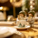 Conjunto de Chvenas e Pires de Natal 679 Branco