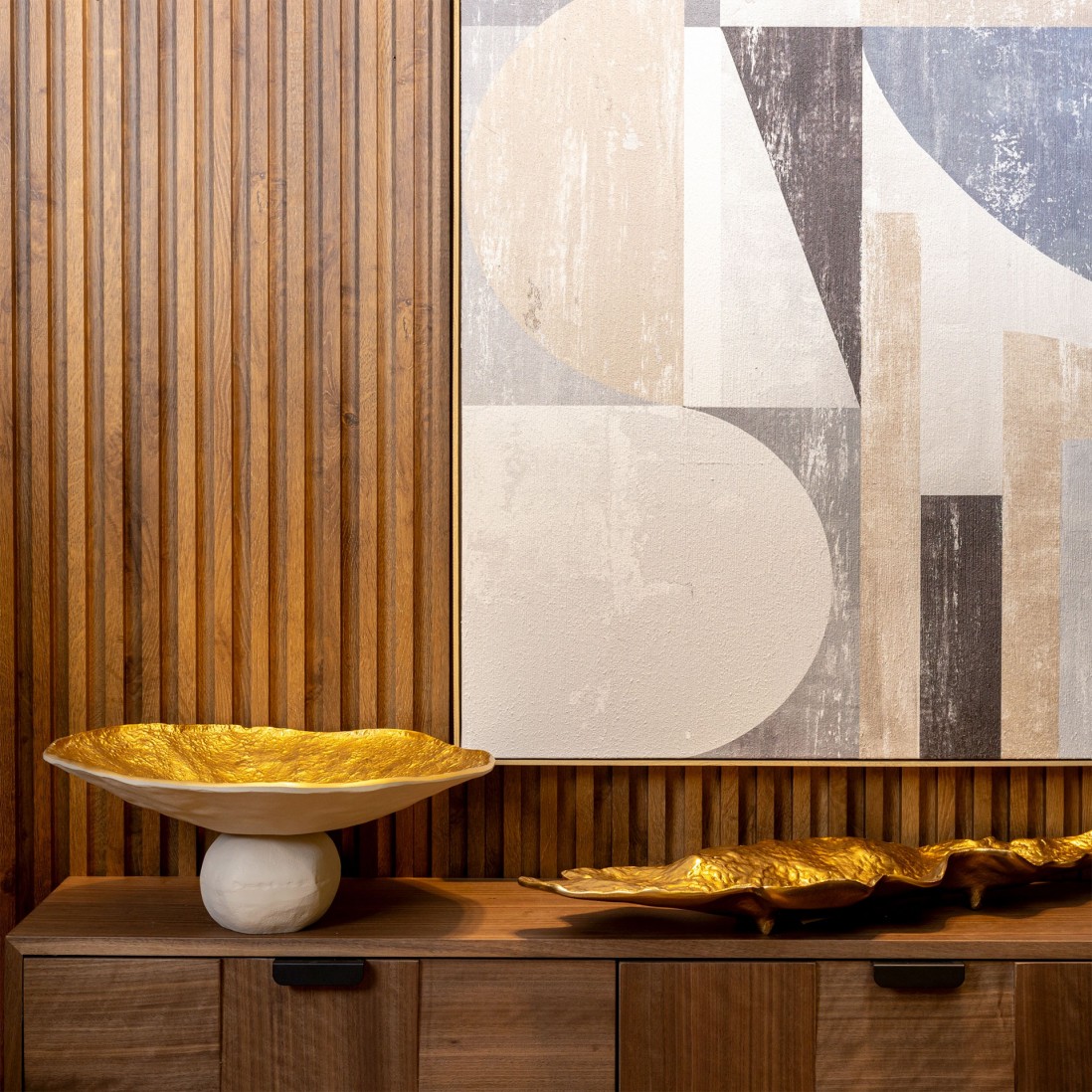 Frutero Decorativo en Aluminio 903 Dorado