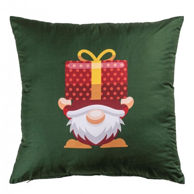 Almofada Decorativa de Natal Jingle Quadrada Verde Almofada Decorativa de Natal Jingle Quadrada Verde