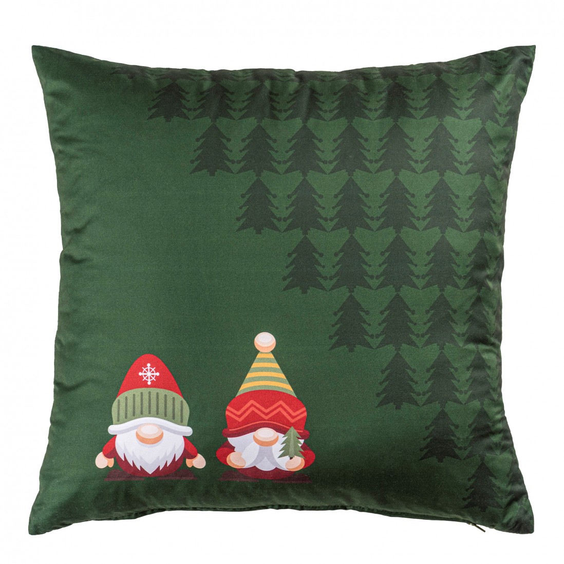 Almofada Decorativa de Natal Jingle Quadrada Verde