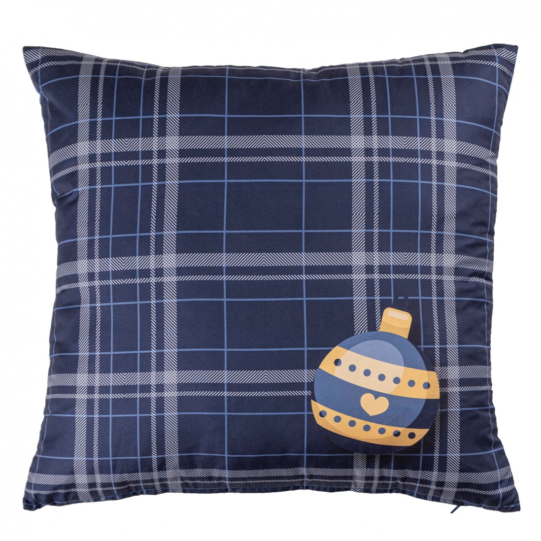 Christmas Decorative Cushion Merry Square Blue