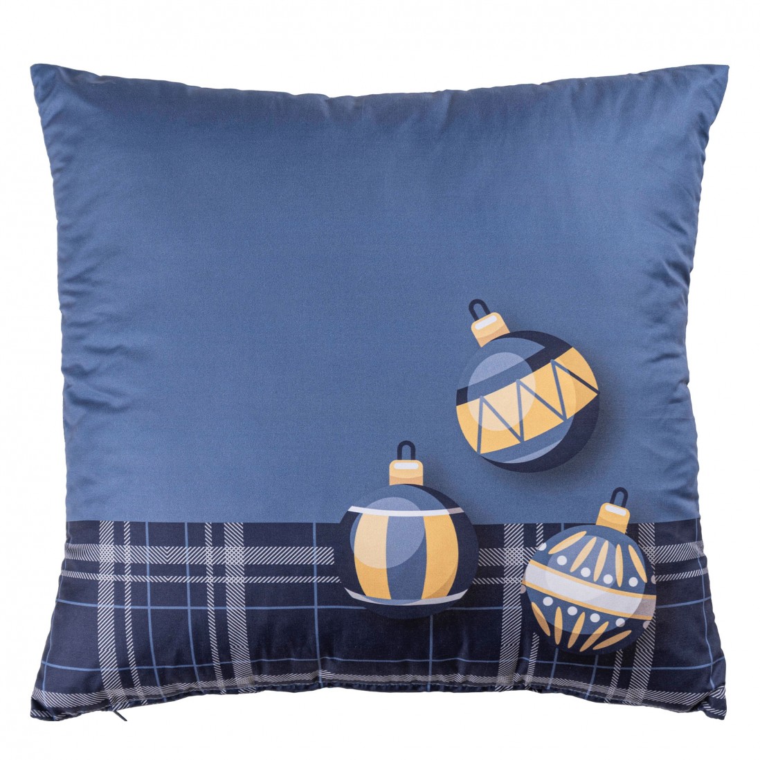 Almofada Decorativa de Natal Merry Quadrada Azul