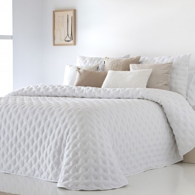 Colcha Cama de Casal Dupla Face Anisa Falso Liso Branca Colcha Cama de Casal Dupla Face Anisa Falso Liso Branca