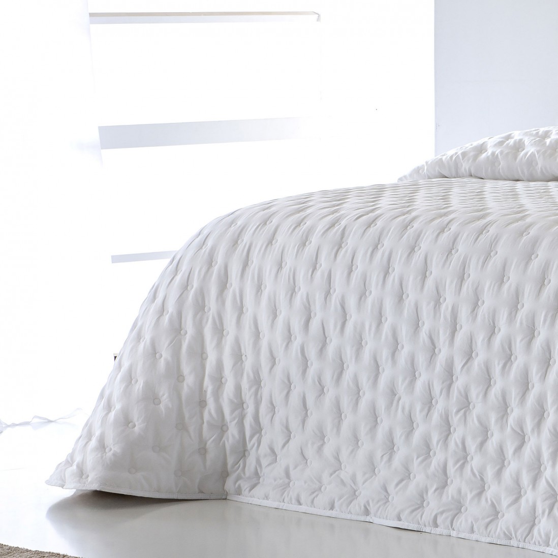 Colcha Cama de Casal Dupla Face Anisa Falso Liso Branca Colcha Cama de Casal Dupla Face Anisa Falso Liso Branca