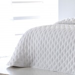 Colcha Cama de Casal Dupla Face Anisa Falso Liso Branca Colcha Cama de Casal Dupla Face Anisa Falso Liso Branca