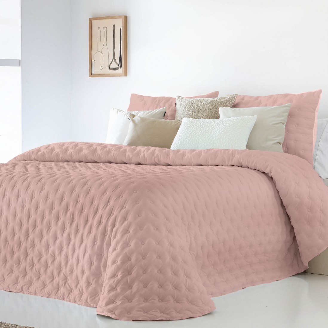 Colcha Cama de Casal Dupla Face Anisa Falso Liso Malva Colcha Cama de Casal Dupla Face Anisa Falso Liso Malva