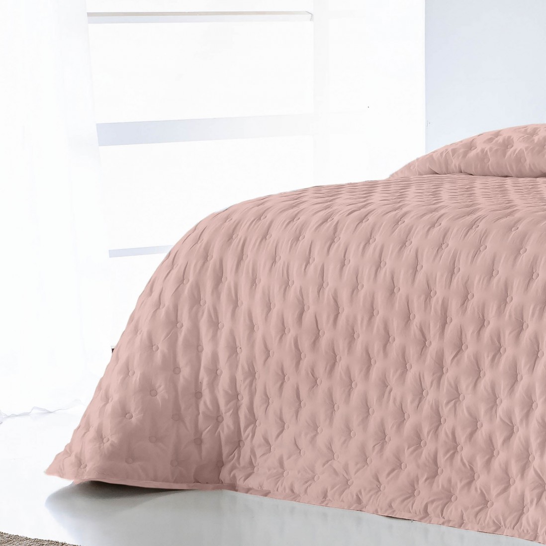 Colcha Cama de Casal Dupla Face Anisa Falso Liso Malva Colcha Cama de Casal Dupla Face Anisa Falso Liso Malva