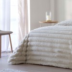 Edredn de Cama Doble Cedric con Sherpa Rayas Beige