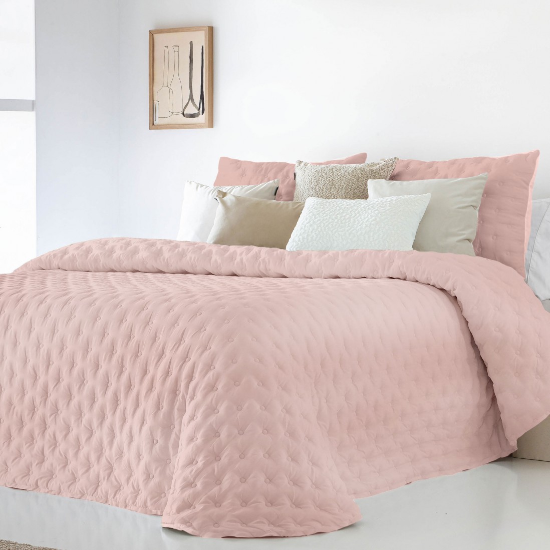 Colcha Cama de Casal Dupla Face Anisa Falso Liso Malva Colcha Cama de Casal Dupla Face Anisa Falso Liso Malva