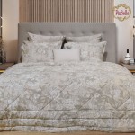 Mary Floral Double Bed Bedspread Beige