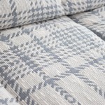 Miniver Geometric Double Bed Bedspread Blue