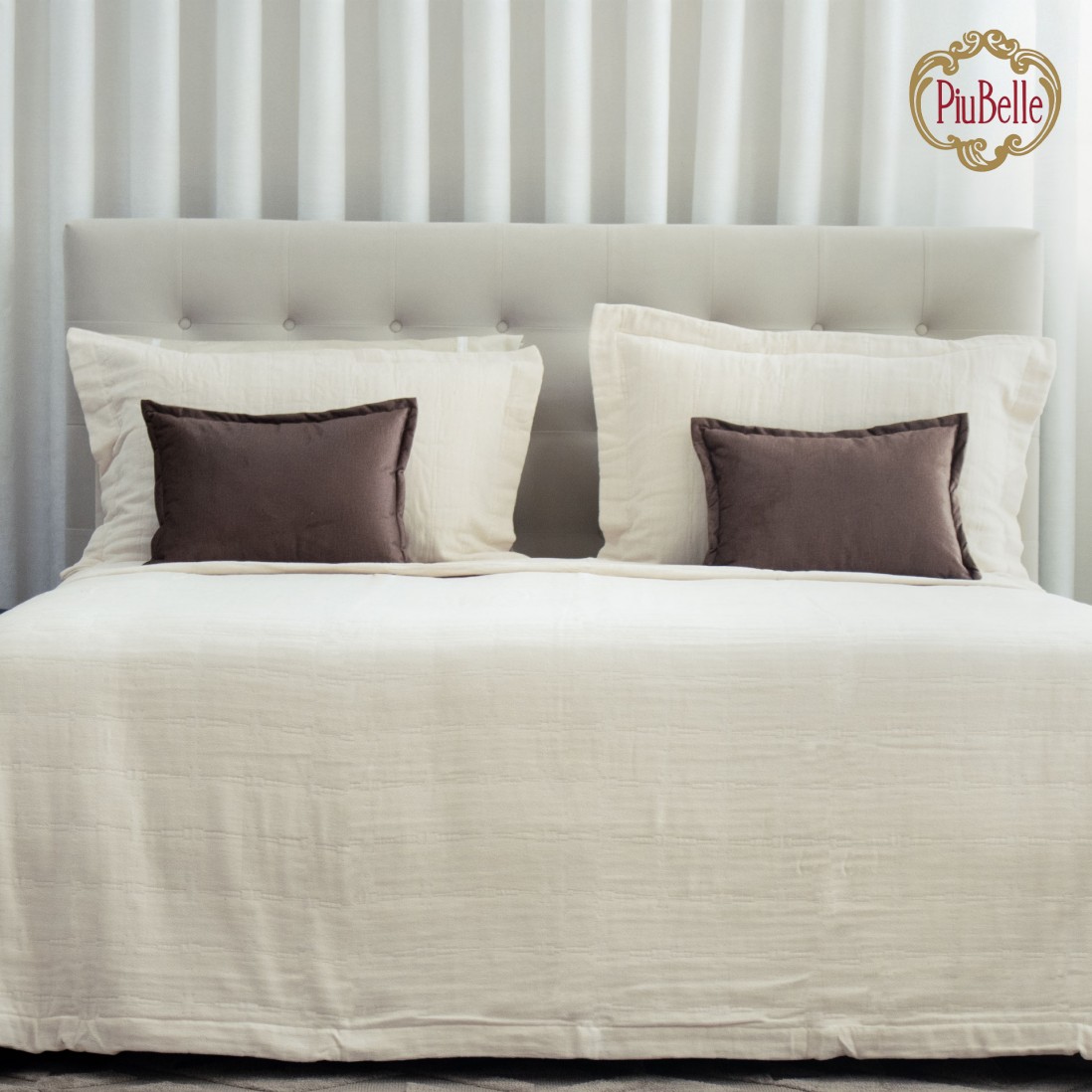 Edredn de Cama Doble Donahue Liso Beige