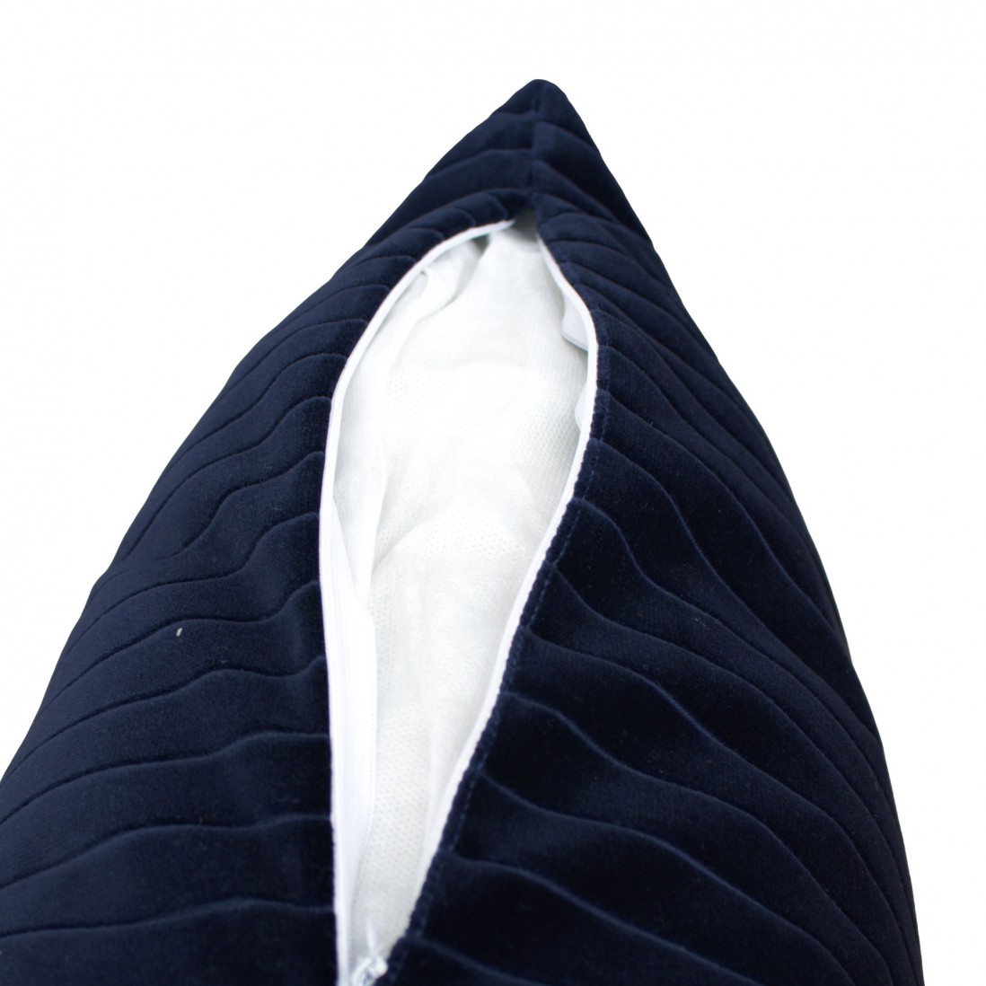 Jacob False Plain Decorative Cushion Rectangular Navy Blue