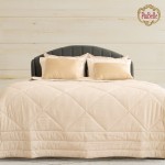 Edredn de Cama Doble Crepon Rayas Beige