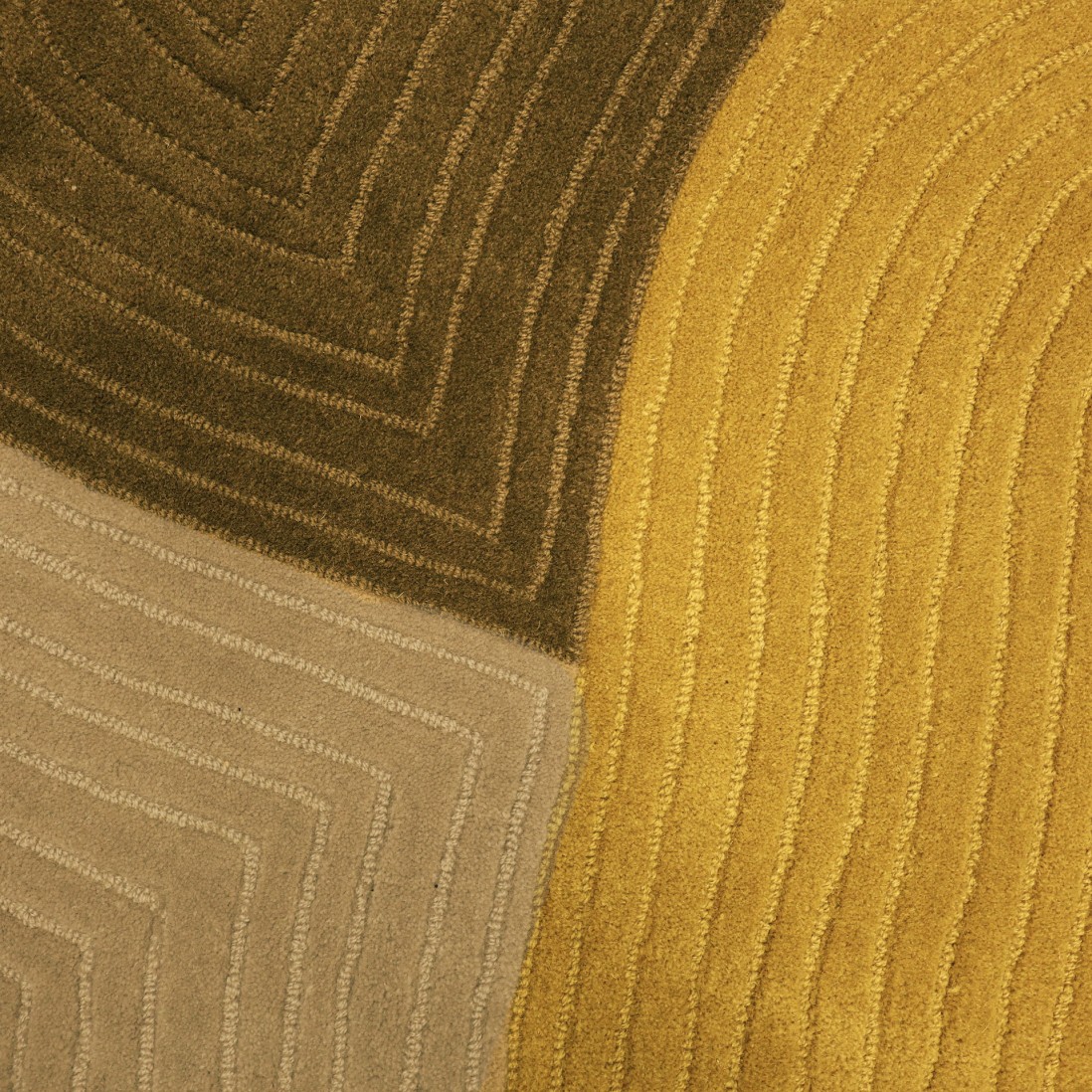 Irregular Wool Area Rug Pebble 002 Multicolor