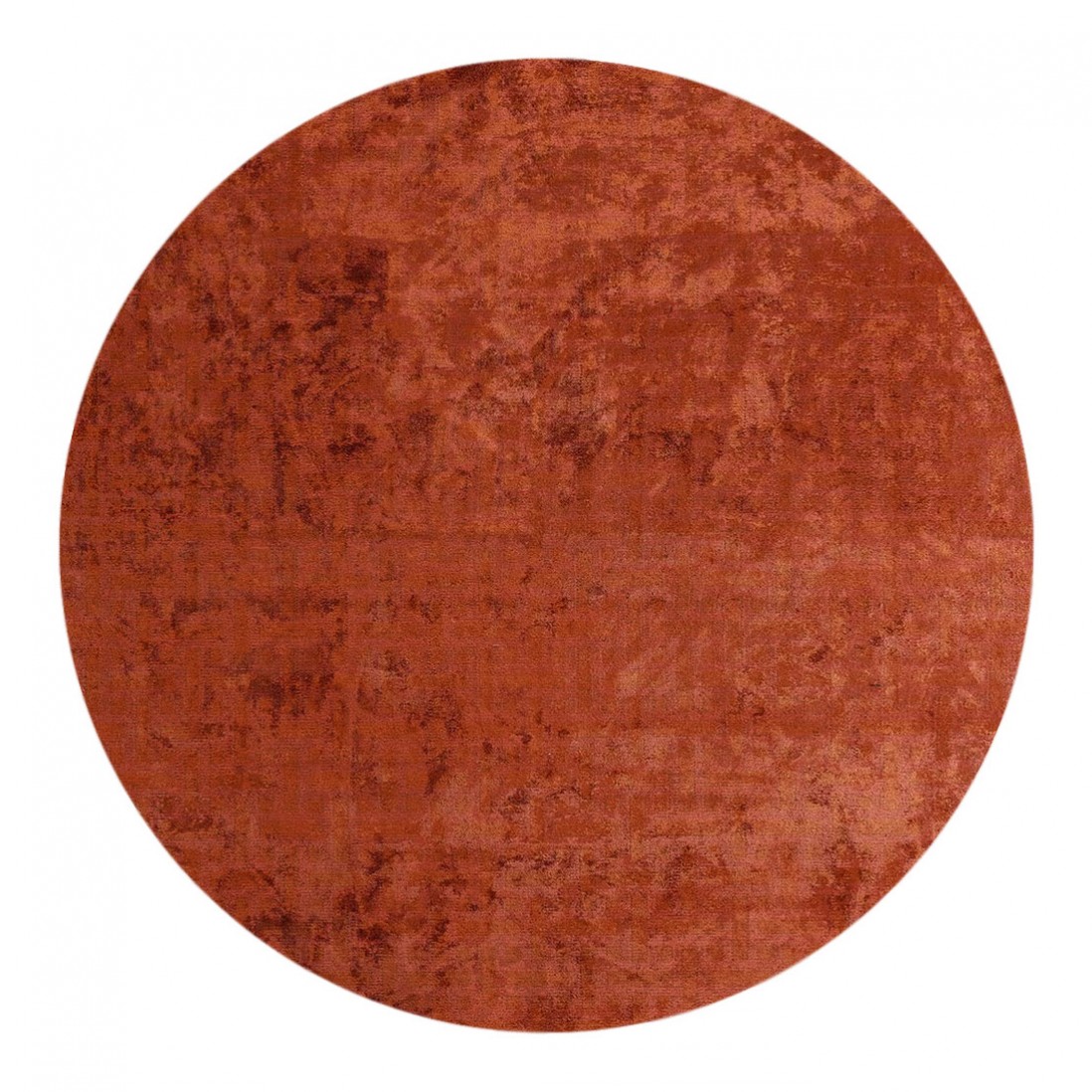 Tapete Redondo Liso Glam Velvet 2025/010 Laranja
