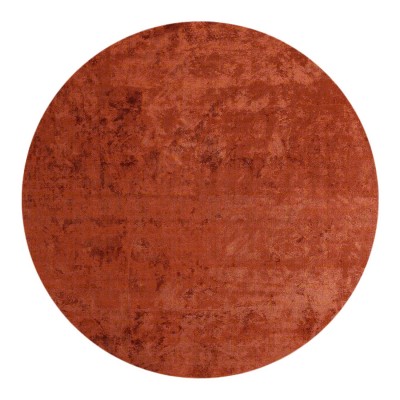 Alfombra Redonda Lisa Glam Velvet 2025/010 Naranja