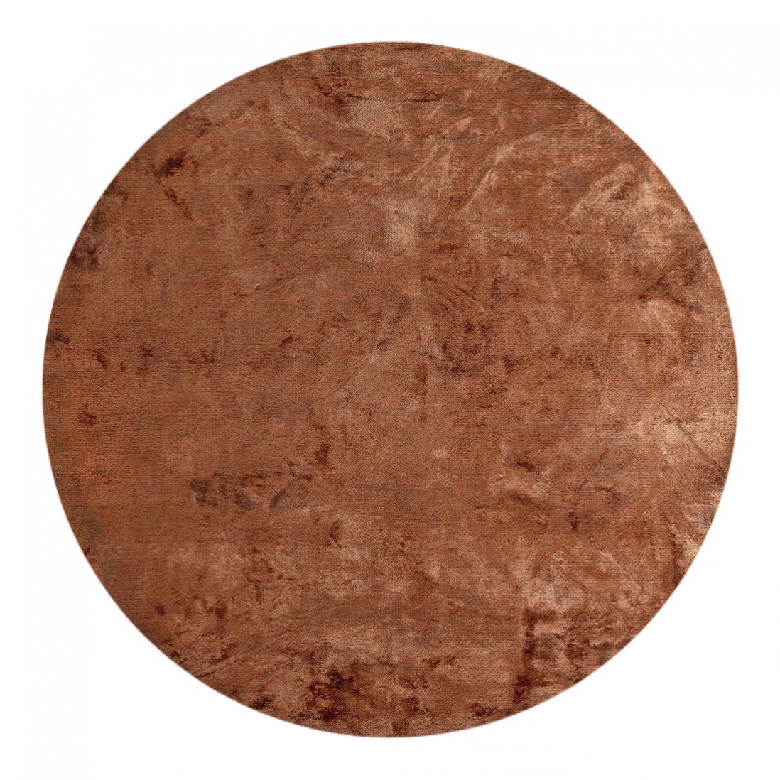 Tapete Redondo Liso Glam Velvet 2025/192 Laranja