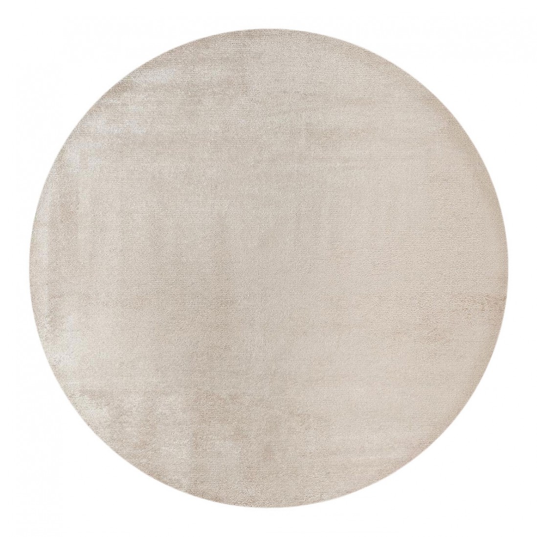 Tapete Redondo Liso Glam Velvet 2025/241 Branco