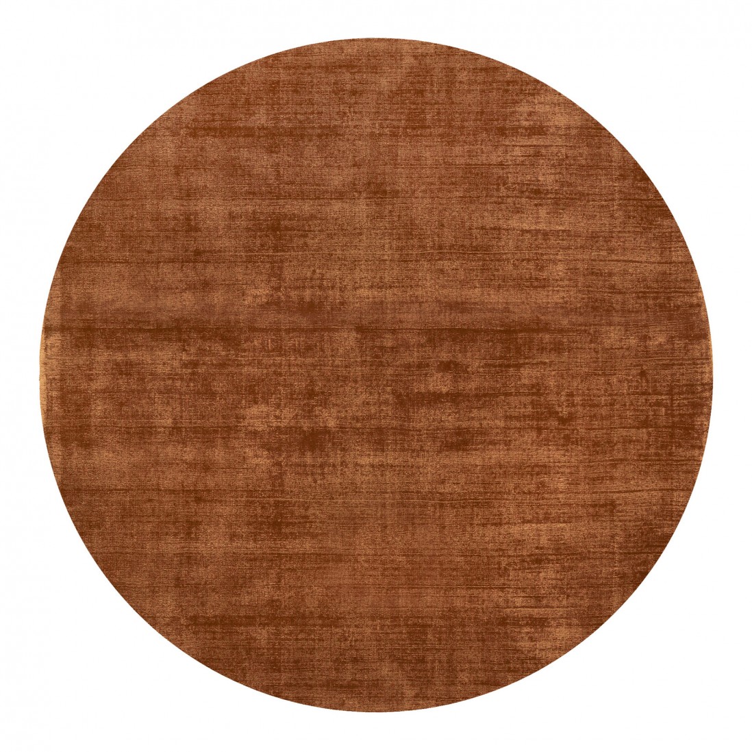 Round Plain Area Rug Jambi 192 Orange