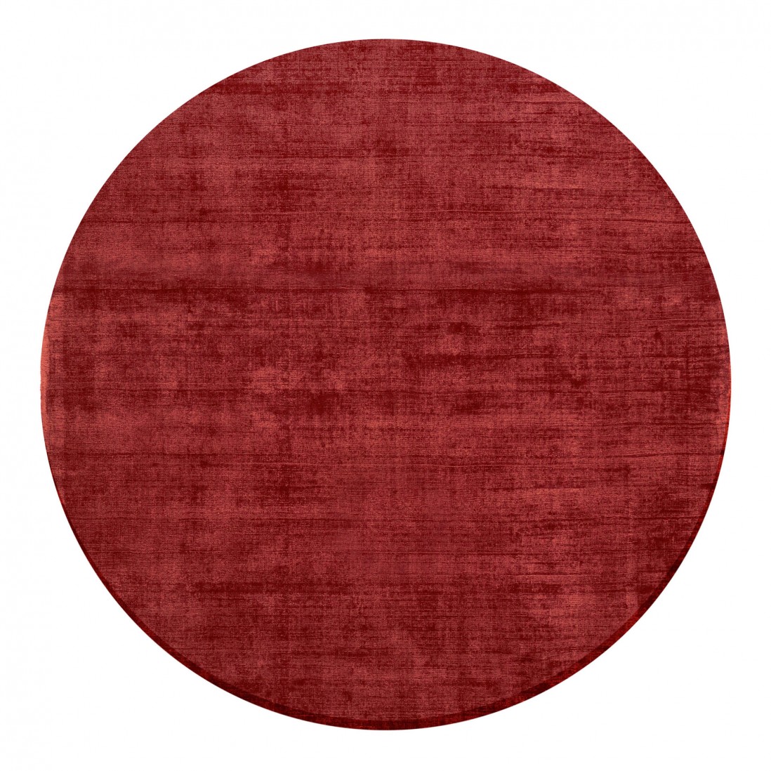 Round Plain Area Rug Jambi 006 Red