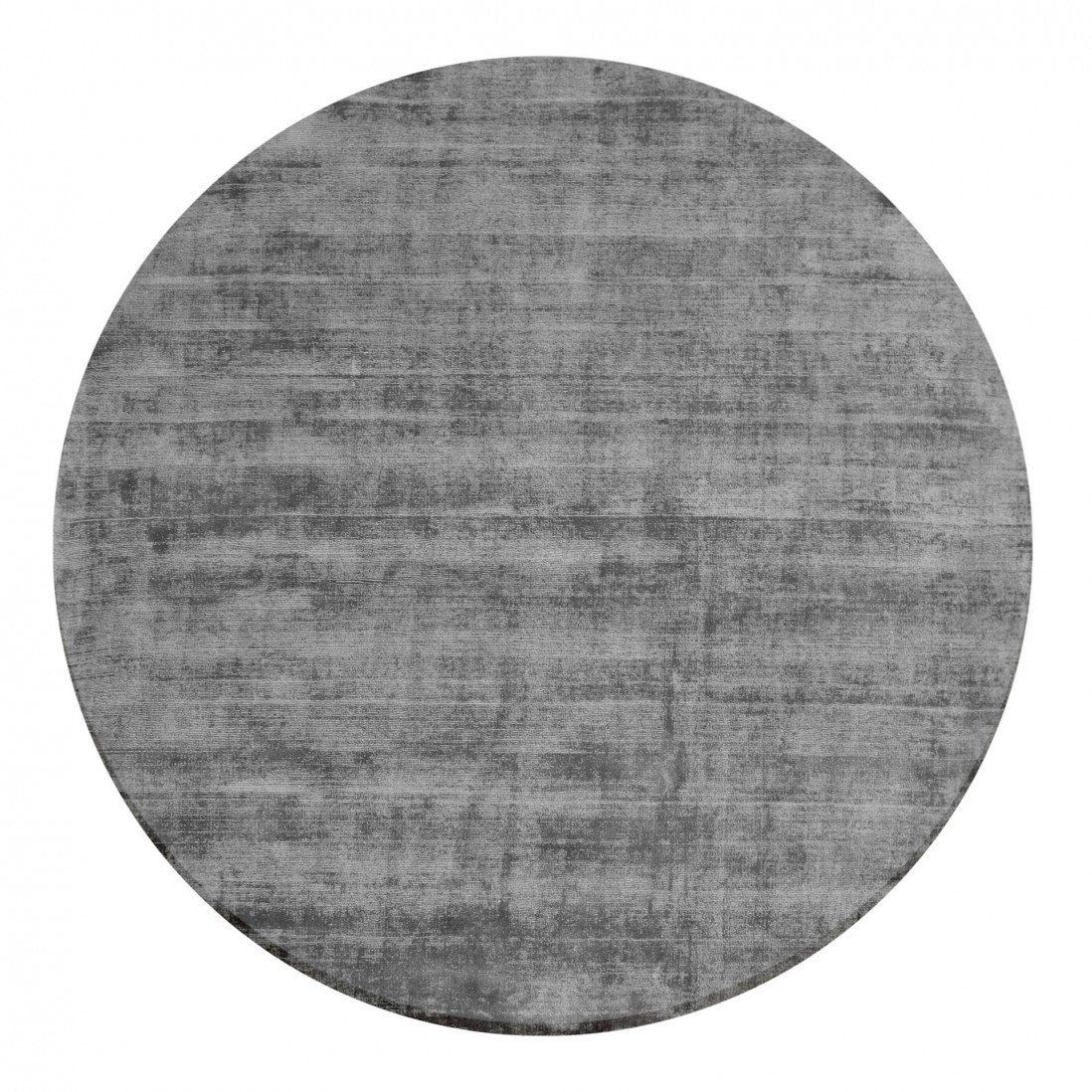 Alfombra Redonda Lisa Jambi 233 Gris Oscuro