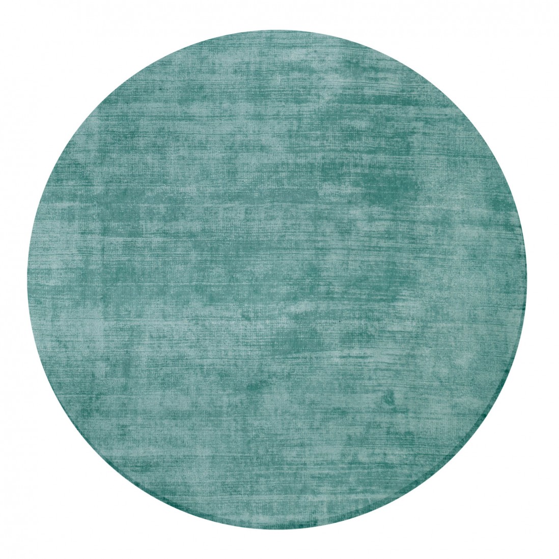 Plain Round Rug Jambi 088 Turquoise Blue