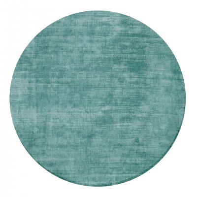Plain Round Rug Jambi 088 Turquoise Blue