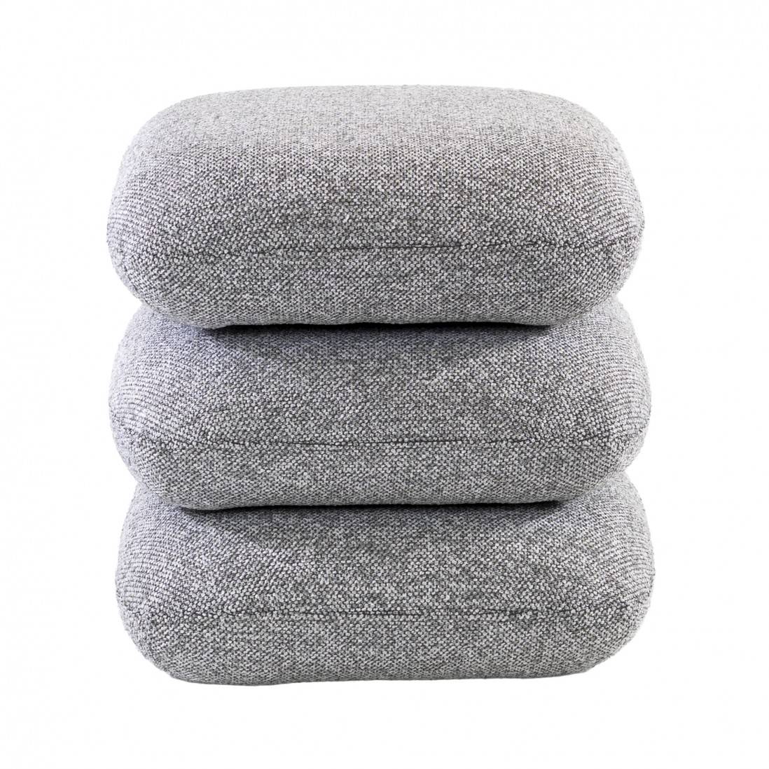 Tibre Swivel pouf light gray chenille