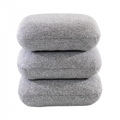 Tibre Swivel pouf light gray chenille
