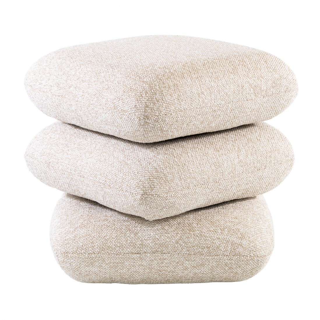 Tibre Swivel pouf beige chenille