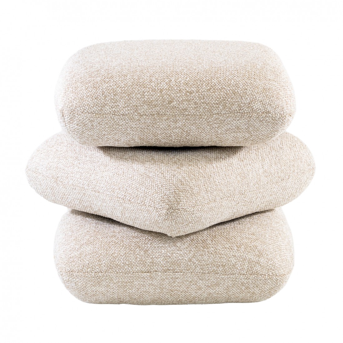 Tibre Swivel pouf beige chenille