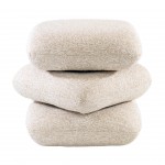 Tibre Swivel pouf beige chenille