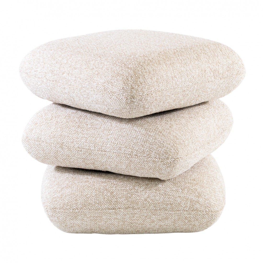 Tibre Swivel pouf beige chenille