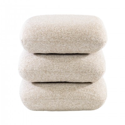 Tibre Swivel pouf beige chenille
