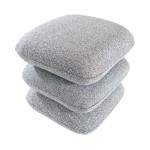 Tibre Swivel pouf light gray chenille