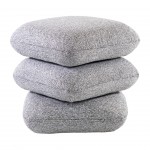 Tibre Swivel pouf light gray chenille