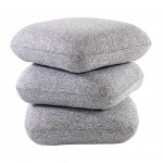 Tibre Swivel pouf light gray chenille