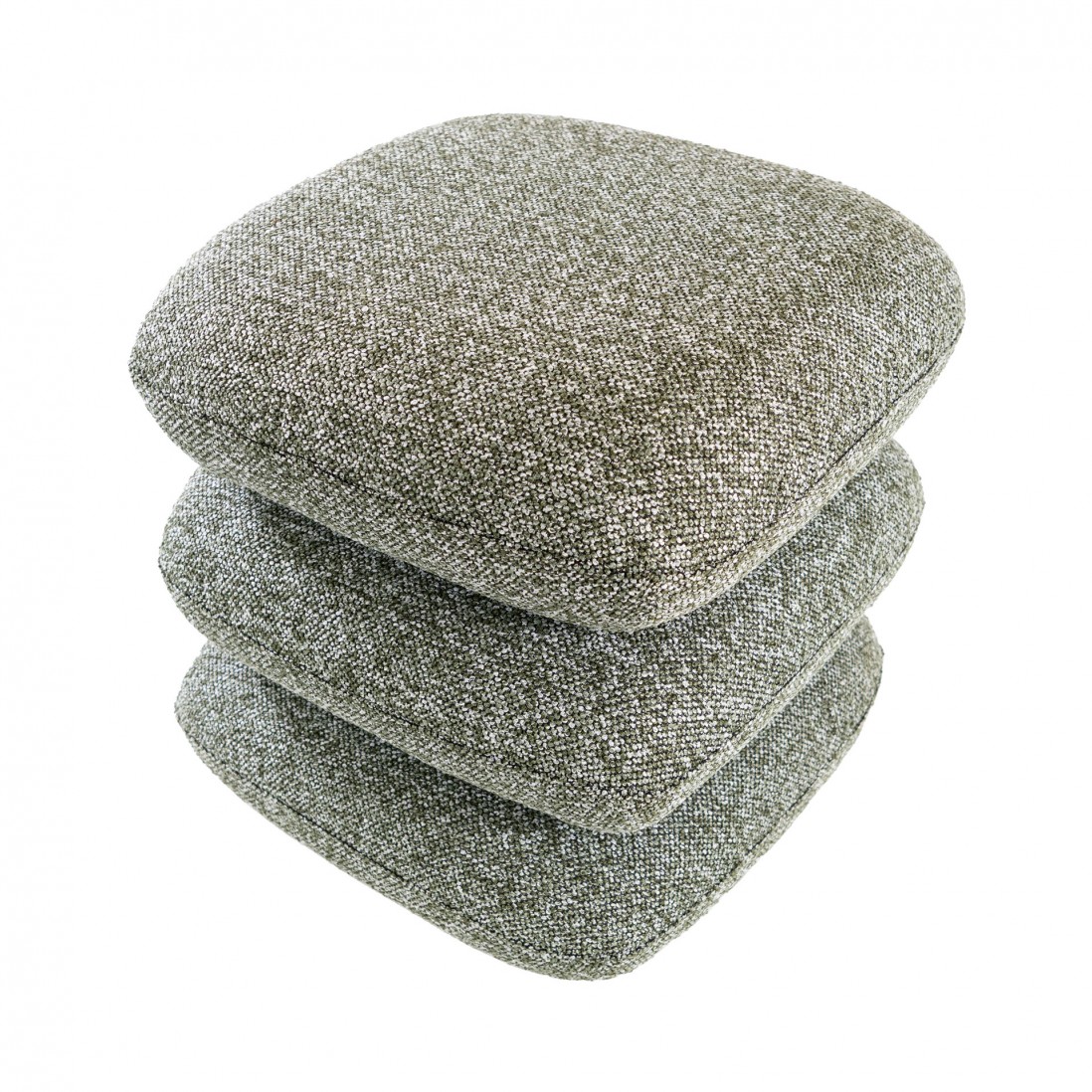 Tibre Swivel pouf green chenille