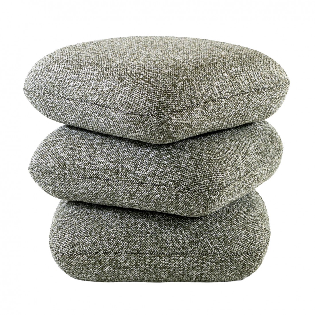 Tibre Swivel pouf green chenille