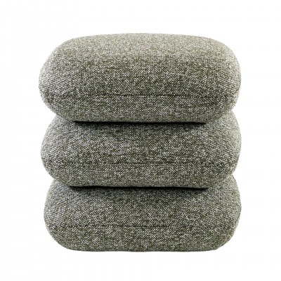 Tibre Swivel pouf green chenille