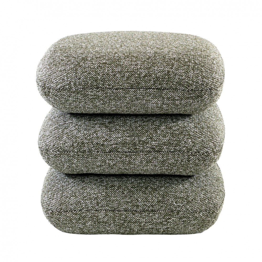 Tibre Swivel pouf green chenille