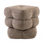Taloro Swivel pouf taupe chenille