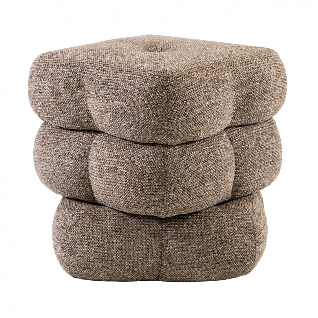 Taloro Swivel pouf taupe chenille