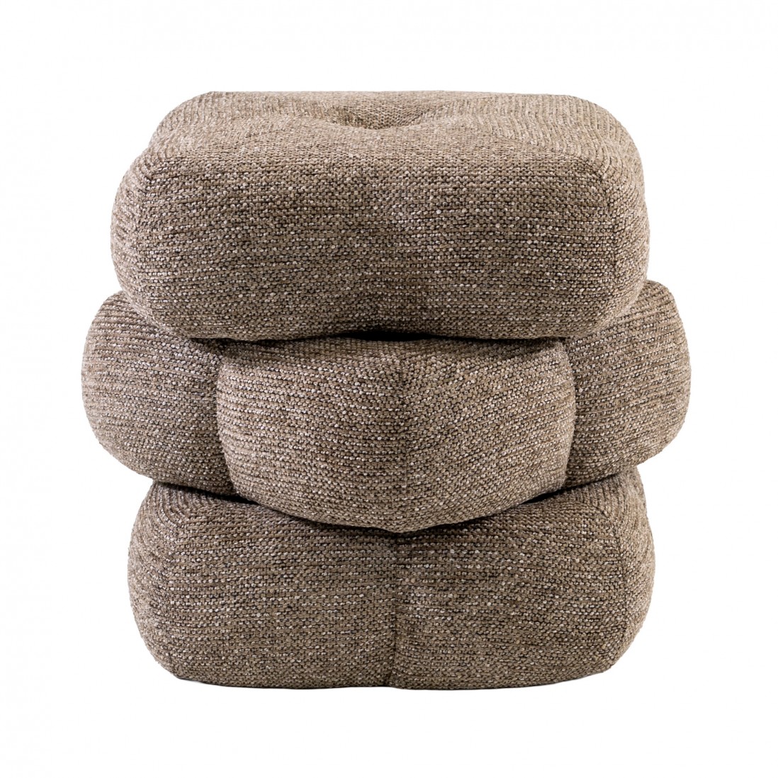 Taloro Swivel pouf taupe chenille
