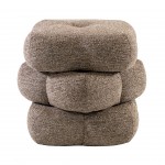 Taloro Swivel pouf taupe chenille